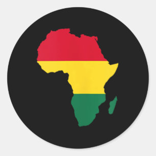 Adesivo Redondo África - História Negra Africana - Americana, Mês 