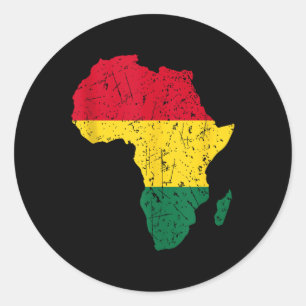 Adesivo Redondo África - História Negra Africana - Americana, Mês 