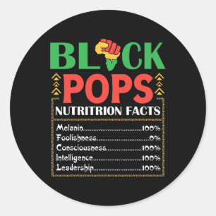 Adesivo Redondo África Pop Negra Fato de Nutrição Melanina Conscie