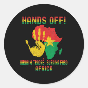 Adesivo Redondo Africa Resistance Thomas Sankara Burkina Faso Ibra
