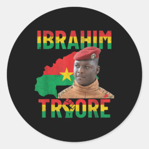 Adesivo Redondo Africa Resistance Thomas Sankara Burkina Faso Ibra