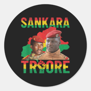Adesivo Redondo Africa Resistance Thomas Sankara Burkina Faso Ibra