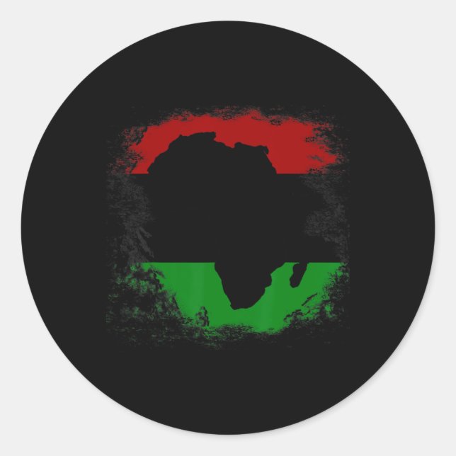 Adesivo Redondo África Sinalizador Africano Continente Mapa Pan-áf (Frente)