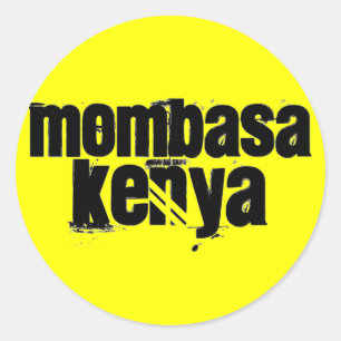 Adesivo Redondo Africankoko Mombasa feito sob encomenda, Kenya