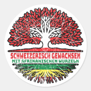 Adesivo Redondo Afrika Afrikanisch Schweizer Schweiz Baum Wurzel