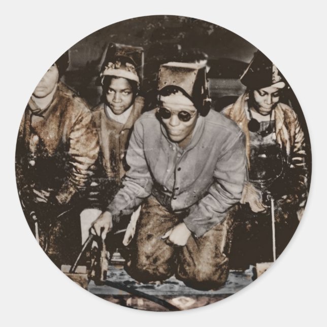 Adesivo Redondo Afro-Americano Steelakers WII (Frente)