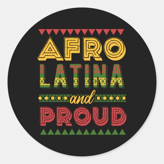 Adesivo Redondo Afro Latino Orgulho Afro Latina (Frente)
