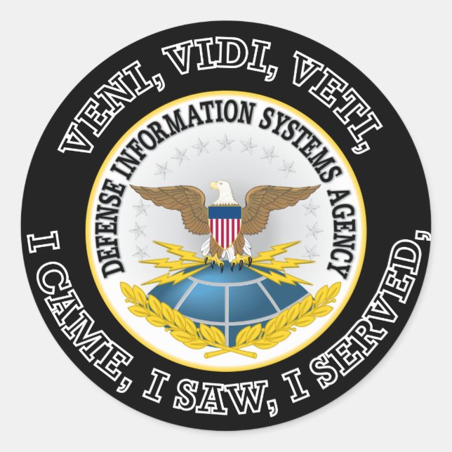 Adesivo Redondo AFV (Defense Information Systems Agency) (Frente)