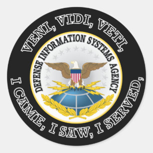 Adesivo Redondo AFV (Defense Information Systems Agency)