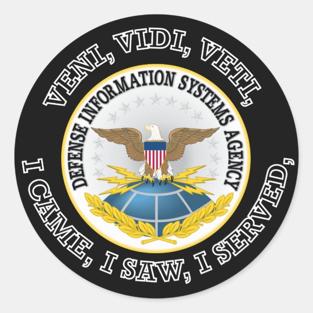 Adesivo Redondo AFV (Defense Information Systems Agency) (Frente)