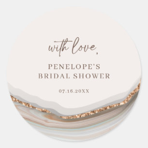 Adesivo Redondo Agate Stone Marble Com Amor