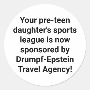 Adesivo Redondo Agência de Viagem de Drumpf-Epstein Hankamer Artju