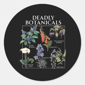 Adesivo Redondo Agência Governamental Botânicos Herbologia Flor