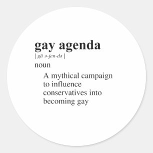 ADESIVO REDONDO AGENDA GAY
