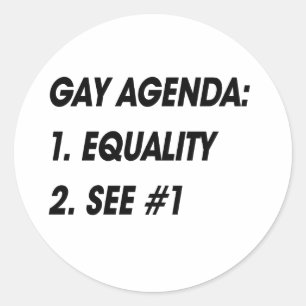 ADESIVO REDONDO AGENDA GAY - IGUALDADE