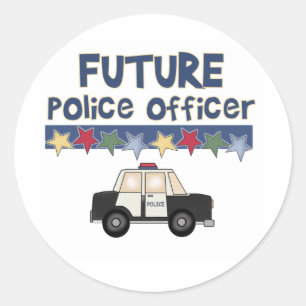 Adesivo Redondo Agente da polícia futuro
