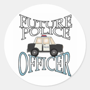 Adesivo Redondo Agente da polícia futuro