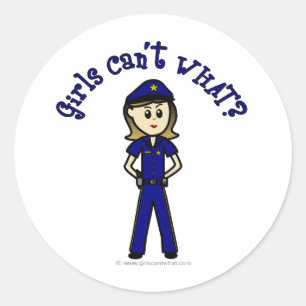 Adesivo Redondo Agente de Polícia de Luz