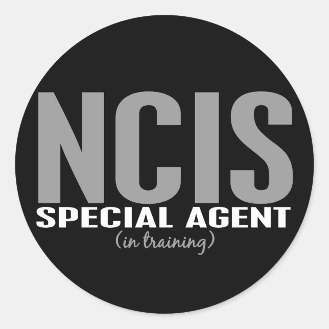 Adesivo Redondo Agente Especial NCIS No Treinamento 1 (Frente)