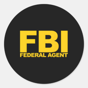 Adesivo Redondo Agente Federal do Fbi