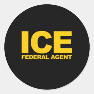 Adesivo Redondo Agente Federal Ice