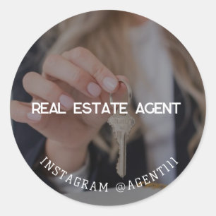 Adesivo Redondo Agente imobiliário