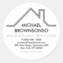 Agente imobiliário de logotipo de telhado de casa