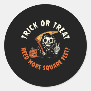 Adesivo Redondo Agente Imobiliário Halloween Trick Ou Tratat Preci