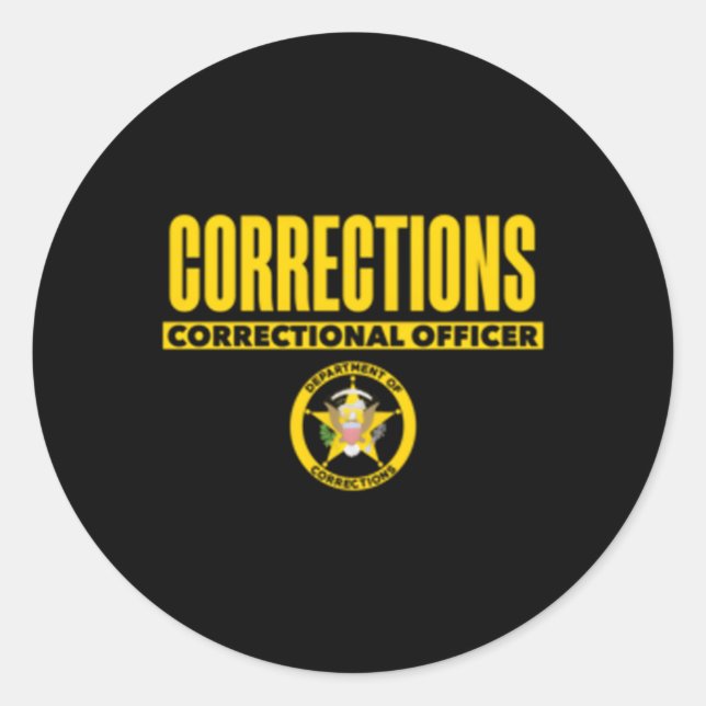 Adesivo Redondo Agente Penitenciário Correto - Sinalizador da Linh (Frente)