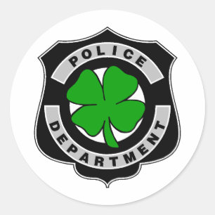 Adesivo Redondo Agentes da polícia irlandeses