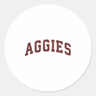 Adesivo Redondo Aggies Adora Aggies Souvenir Homens Mulheres Crian