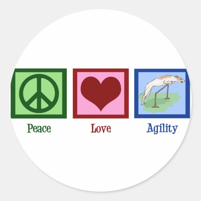 Adesivo Redondo Agilidade dos Cães (Frente)