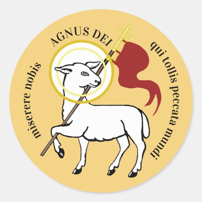 Adesivo Redondo Agnus Dei  (Frente)