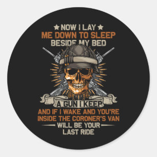 Adesivo Redondo Agora Eu Me Deito Para Dormir Ao Lado Da Minha Cam