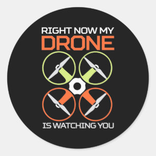 Adesivo Redondo Agora Meu Drone