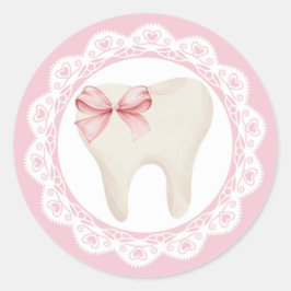 Adesivo Redondo Agra Hadig - Primeiro arco rosa dos dentes