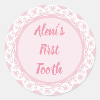 Adesivo Redondo Agra Hadig - Primeiro dente com Nome