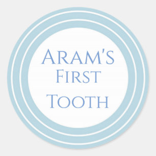 Adesivo Redondo Agra Hadig - Primeiro dente personalizável