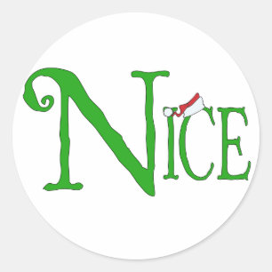 Adesivo Redondo Agradável para o Natal