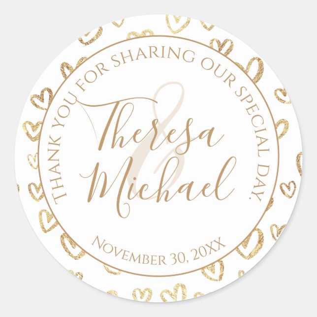 Adesivo Redondo Agradecimento casamento (Frente)