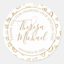 Adesivo Redondo Agradecimento casamento