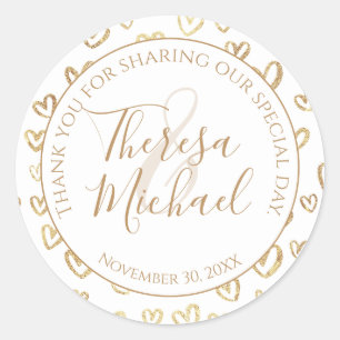 Adesivo Redondo Agradecimento casamento