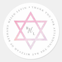 Agradecimento de Bat Mitzvah em Aquarela