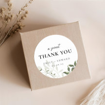 Agradecimento de Casamento Sage Greenery & Floral
