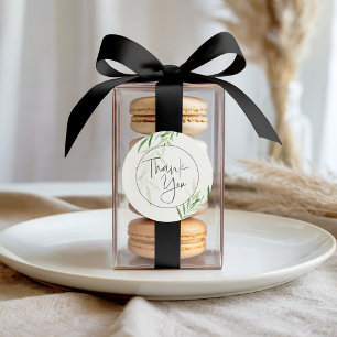 Adesivo Redondo Agradecimento de Noiva com aguarela elegante de fo