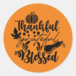 Adesivo Redondo Agradeço a grata abençoada obra de arte caída s