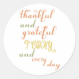 Adesivo Redondo Agradeço e agradeço