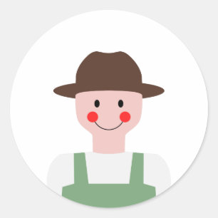 Adesivo Redondo Agricultor