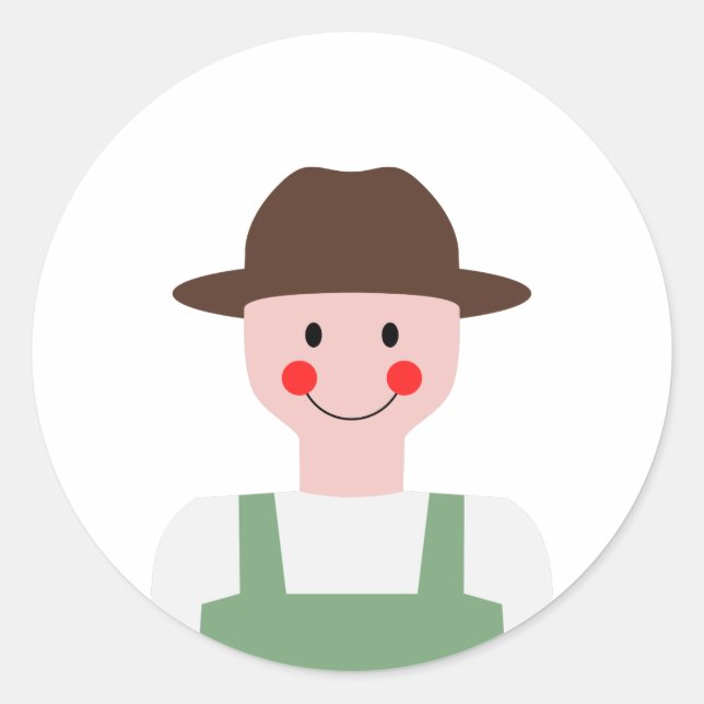 Adesivo Redondo Agricultor (Frente)