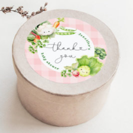 Adesivo Redondo Agricultores cultivados localmente obrigado de chá